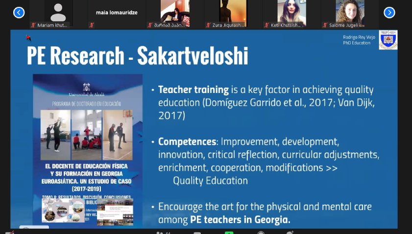 სპორტის უნივერსიტეტის სტუდენტებისა და აკადემიური პერსონალისთვის მადრიდის ალკალას უნივერსიტეტის პროფესორმა მასტერკლასი გამართა